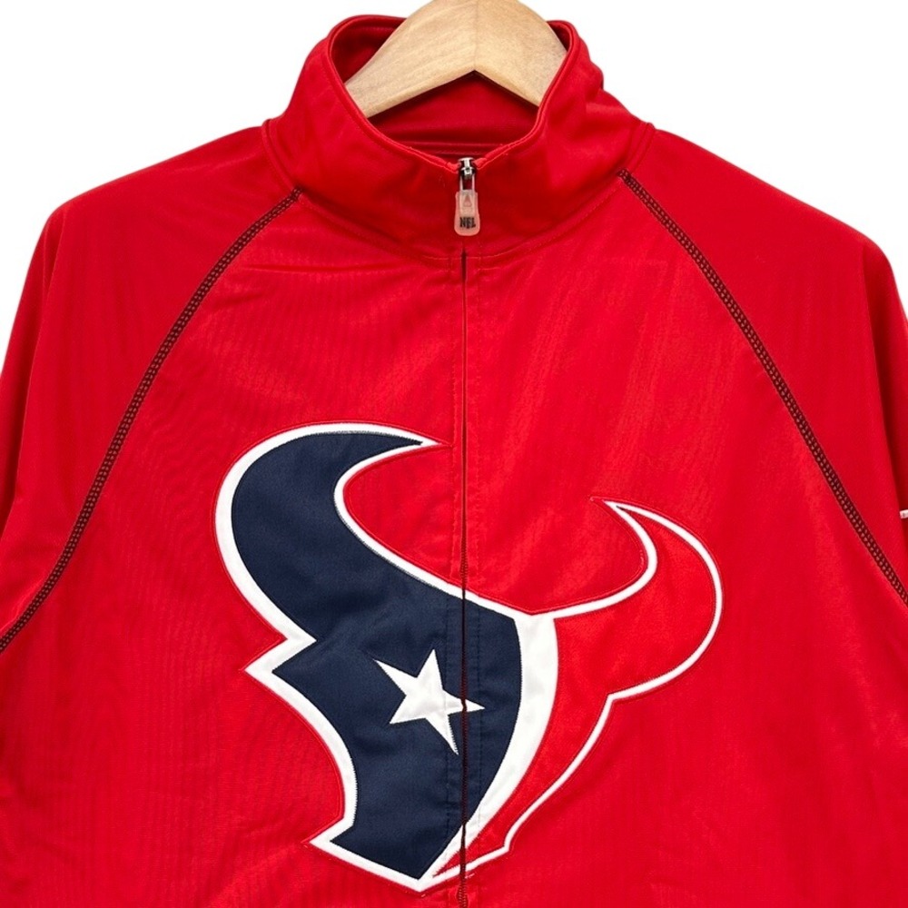 Houston Texans NFL Team Apparel Embroidered Full Zip Track Jacket Red Sportswear